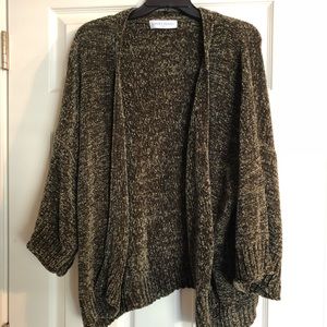 Olive Slouchy Cardigan S